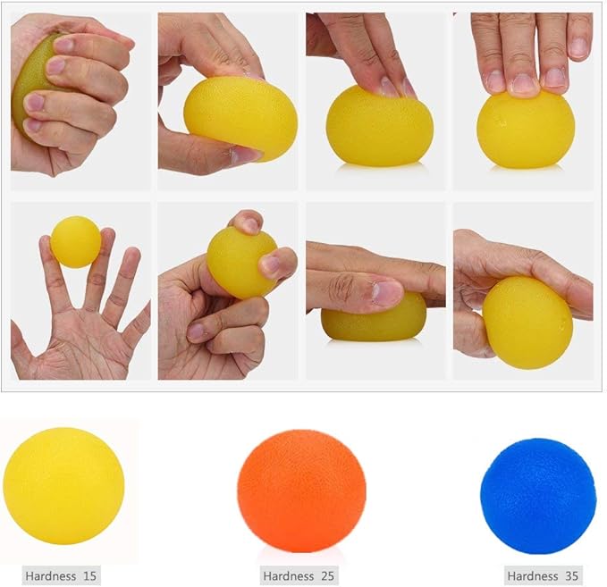 3-pack Stress Relief Balls. Hand Exercise Balls. Hand Therapy Balls. Hand Grip Balls Hand Squeeze Balls Kits for Physical Rehabilitation & Grip Strengthene