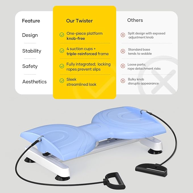 Waist Twist Machine, Twist Machine Exercise with 300 Lbs Weight Capacity, Ab Twist Board for Slim Waist and Core Ab Exercise,Noiseless Home Gym Equipment for Women Men