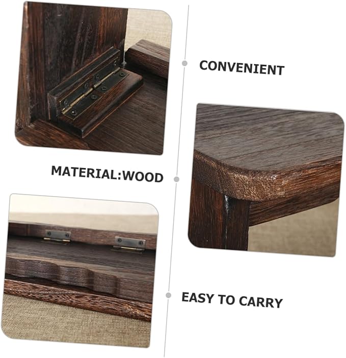 Wooden Meditation Bench for Yoga Headstand Small Stool Zen Stool for Adults