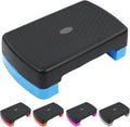 18" Aerobic Exercise Step Platform, Lightweight Portable Step Up Platform Trainer, Adjustable Height 3.9”5.9” for Home Gym