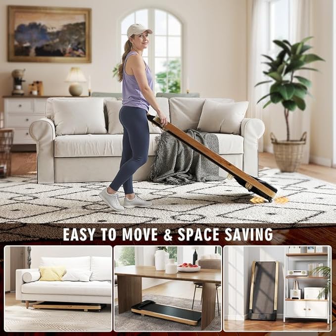 Maksone Under Desk Treadmill, Expert of Wooden Walking Pad, Walking Jogging Machine with Remote Control, Installation-Free…