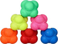 6 Pcs Hexagonal Silicone Reaction Balls for Agility Training, Hand Eye Coordination and Reflexes, Fitness Exercise for Home and Outdoor Sports