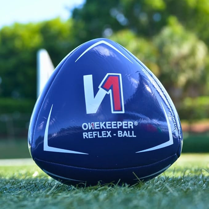 ONEKEEPER Soccer Reflex & Reaction Ball - White, Orange, Blue, Pink, and Fluo Yellow, Agility and Coordination Training for Kids and Juniors (Pump Not Included)