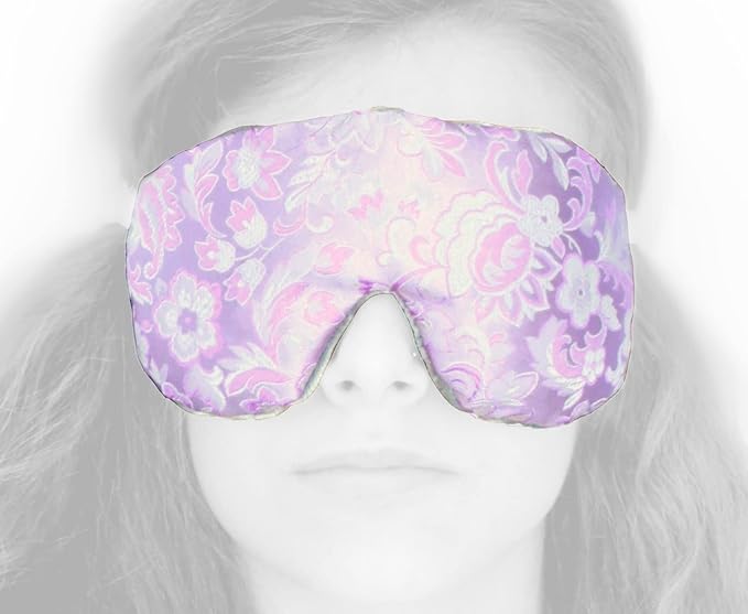 Handmade Weighted Sleep Eye Mask Yoga Pillow - Flax Seed Fill - Unscented - Lovely Lilac - TEMF-LL