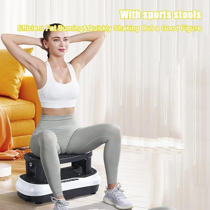 Vibration Plate Exercise Machine,Whole Body Vibration Platform Machine,Fitness Vibration Trainer for Weight Loss Shaping Toning Home Gym