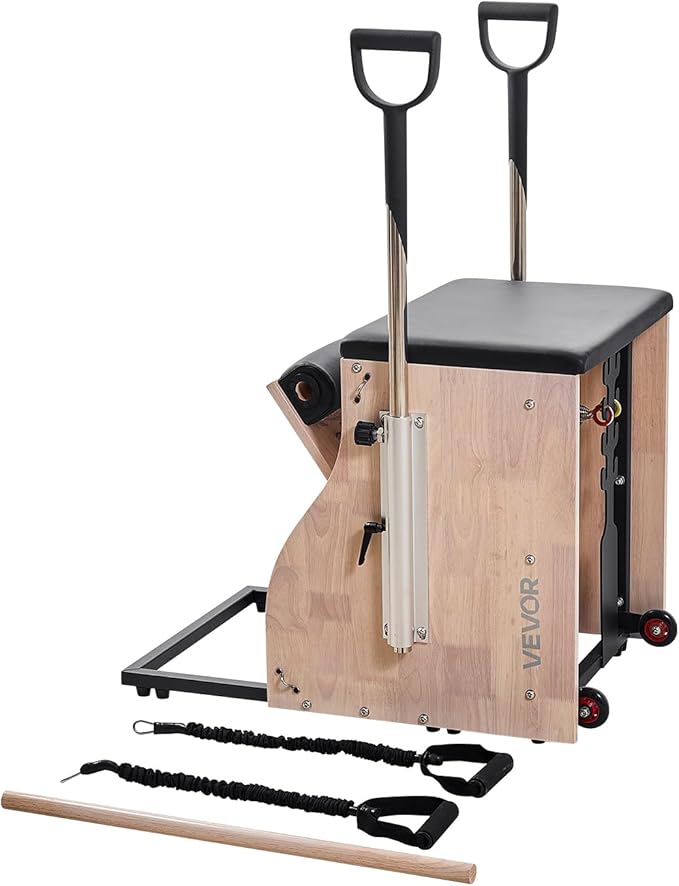 VEVOR Pilates Reformer Machine, Pilates Workout Equipment for Home Gym Studio Use, Pilates Reformer with Sitting Box and Jumpboard，fit for Beginners & Advanced Users