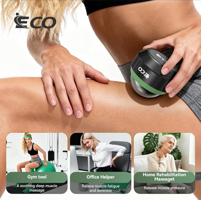 iECO Cold Massage Roller Ball - Ice Roller Ball for Muscles Deep Tissue, Cold & Heat Therapy, Plantar Fasciitis Roller