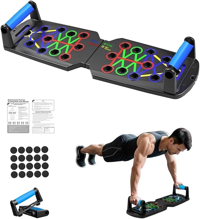 Pilates Board | Portable Pilates Reformer Equipment & Ski Balance Board for Home Workout | 12 in-1 Split Pilates Reformer Machine with Digital Timer | Home Pilates Kit for Gym,Abs,Fitness,Exercise