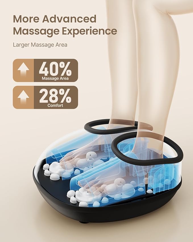 RENPHO 2026 [Upgraded] Foot Massager with Heat, FSA Eligible Shiatsu Foot Massager for Plantar Fasciitis, Deep-Kneading, Air Squeezing Feet Massager, Valentines Day Gifts for Women Men, Size 12 DG