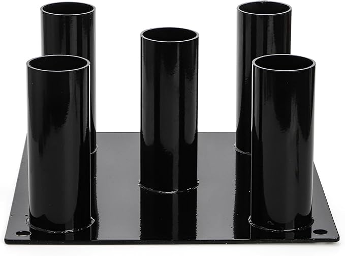 Tebery Barbell Floor Stand Holder, 5 Barbells Vertical Corner Storage Rack, Heavy Duty Home Gym Weight Organizer for Bars, Hex, Trap, Curl, Triceps Bars