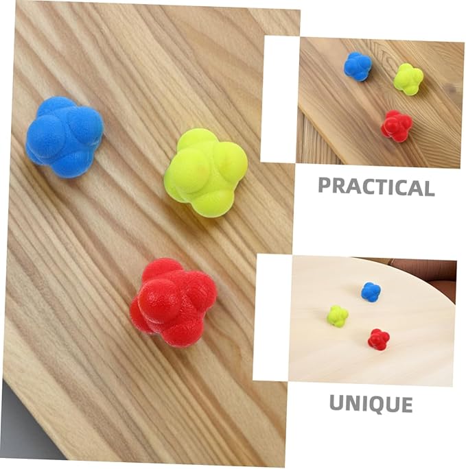 6Pcs Reaction Training Balls for Agility and Reflex Improvement Durable Sports Reaction Balls for Indoor Training Enhance Hand Eye Coordination for Adults