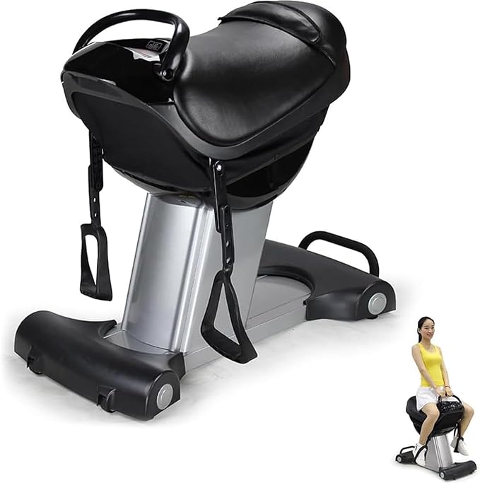 Electric Horse Riding Machine, Hip Training Vibration Rider, Indoor Plug-in Vibration Platform, Home Gym Exercise Machine, Fitness Equipment (Black )