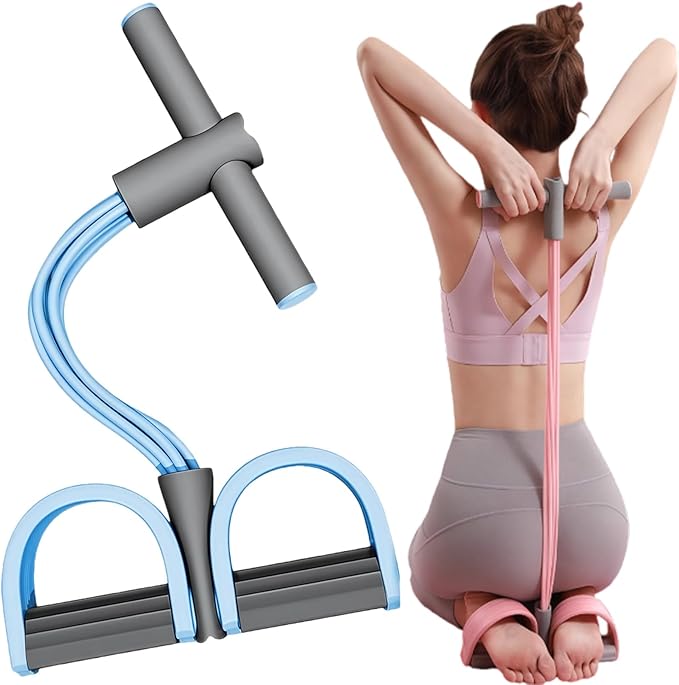 Multifunction Pedal Resistance Band with Handle, Multifunctional 2026 New Foot Pedal Resistance Band, 6-Tube Elastic Yoga Pedal Puller Resistance Band, for Abdomen, Waist, Arm, Leg