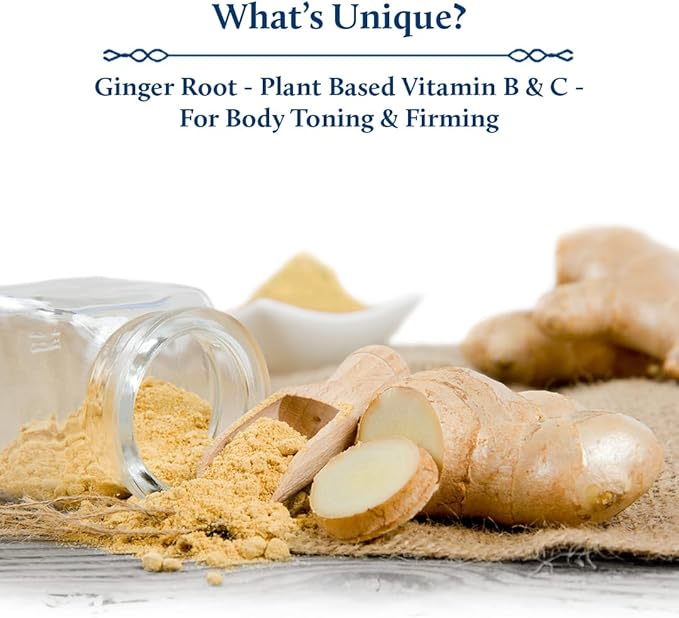 Blue Nectar Ginger Oil Anti Cellulite Body Massage Oil for Skin Tightening, Toning & Hydration | Authentic Ginger Root Massage Oil with Plant Based Vitamin B & C for Women and Men (11 Herbs,3.4 FlOz)