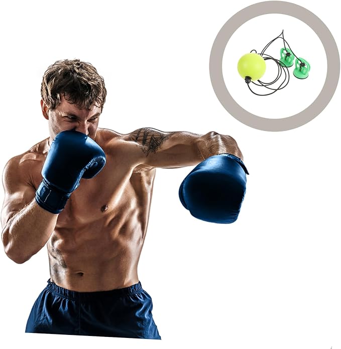 1Set Elastic Speed Boxing Ball Reaction Ball for Speed Training Durable PU Material for Home and Gym Use Enhances Punching Accuracy and Hand Eye Coordination