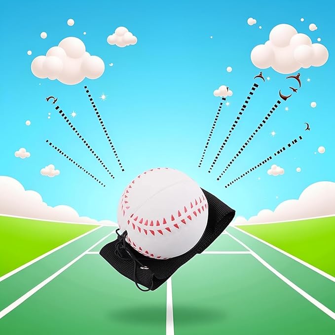 Wrist Return Ball, Sports Wrist Ball, Baseball On A String Rubber Rebound Wristband, Durable Elastic String Attached Rebound Balls