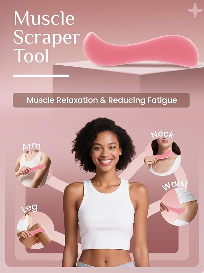 2PCS Muscle Scraper Tools, guasha Tool for Body, Scraping Tool Physical Therapy, myofascial Release Tool, Massage Tools for deep Tissue