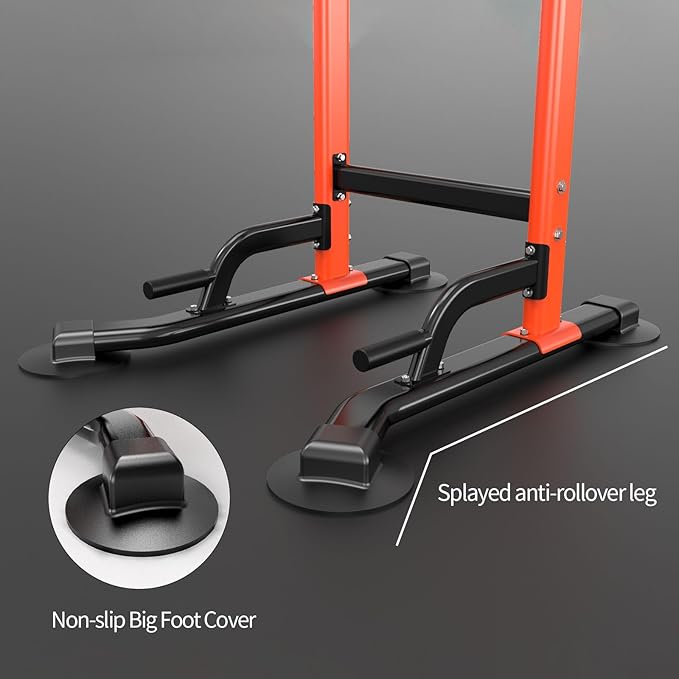 Pull Up Dip Station For Home Gym Strength Training Fitness Workout Station Chin-Ups Push-Ups Pull-Ups Dip-Ups 330LBS T055CDC