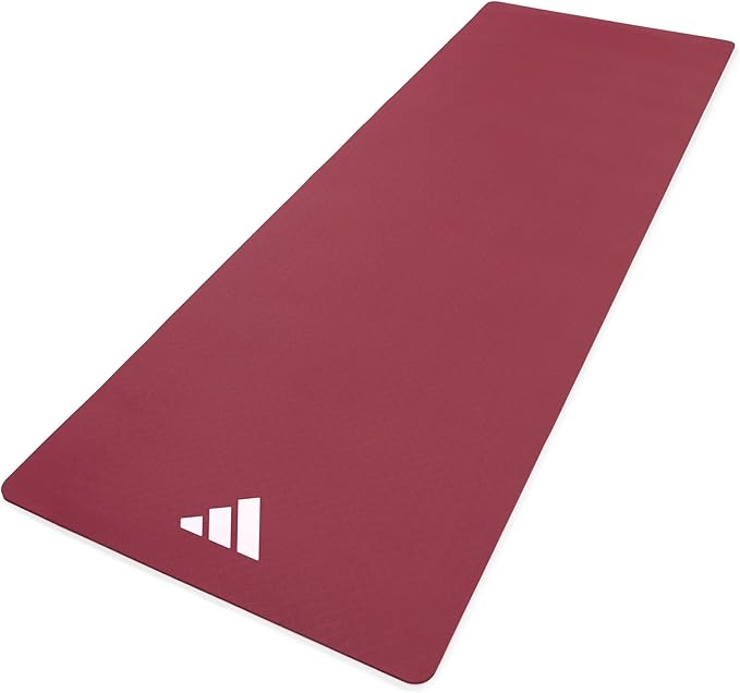adidas Yoga Mat - Eco Friendly - Non Slip, Durable Textured Surface, 8mm