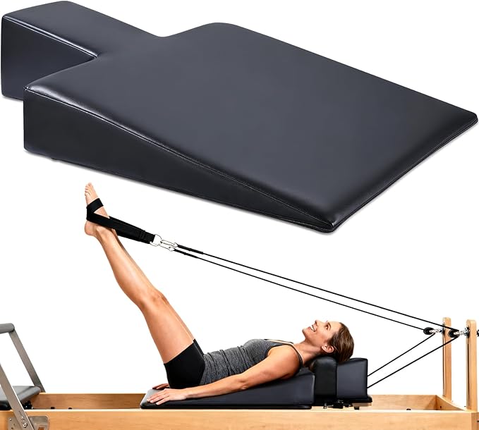 TOBWOLF Pilates Wedge, Non-Slip Workout Wedge for Pilates Reformer, Removable Wedge Mat for Prenatal Exercise & Beginners, Gentle Support Cushion for Reformer, Mat, Home & Studio Use