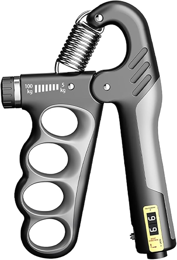 Grip Strength Trainer – Adjustable Resistance Hand Grip Strengthener (11-220 Lbs/5-100KG) with Auto Electronic Counter | Forearm & Finger Exerciser for Athletes, Musicians, Injury Recovery