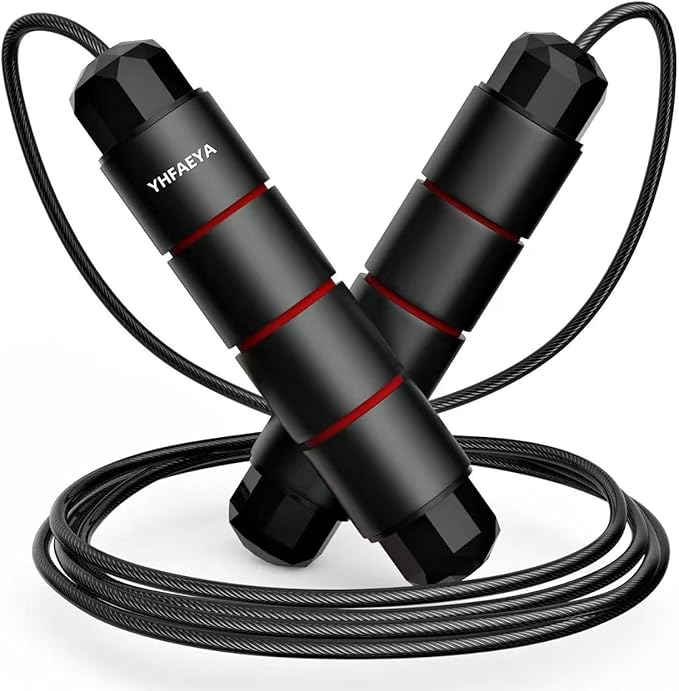 Jump Rope,Adjustable Jumping Rope,Tangle Free Fast Ball Bearings skipping rope,Suitable for Men, Women, and Kids,Fitness,Workout and Slimming at Home,School.