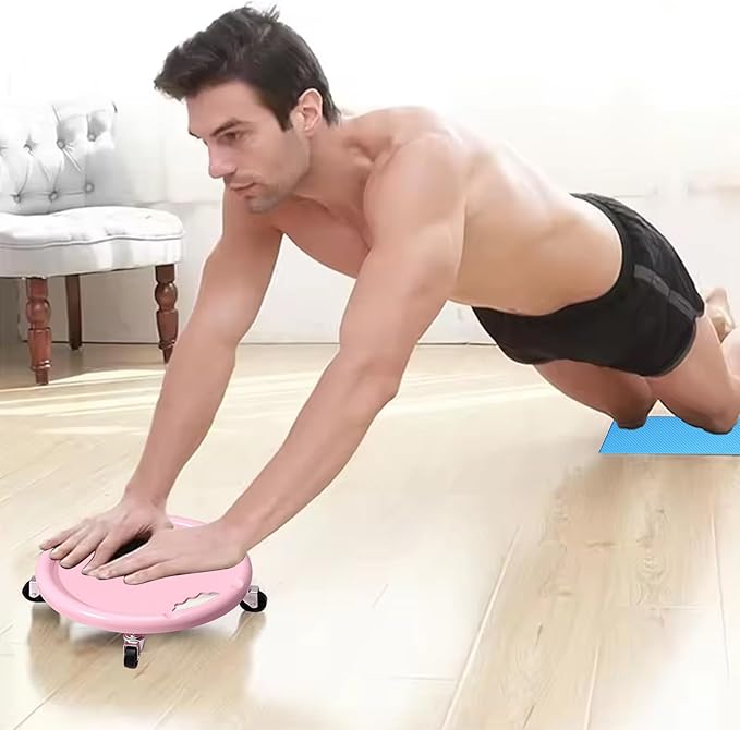 Ab Roller Wheel - Core Workout Roller, 360 Rotation System, Abdominal Training Board, Ergonomic Knee Mat | Women Men Home Gym Conditioning Muscle Shaping Balance Practice