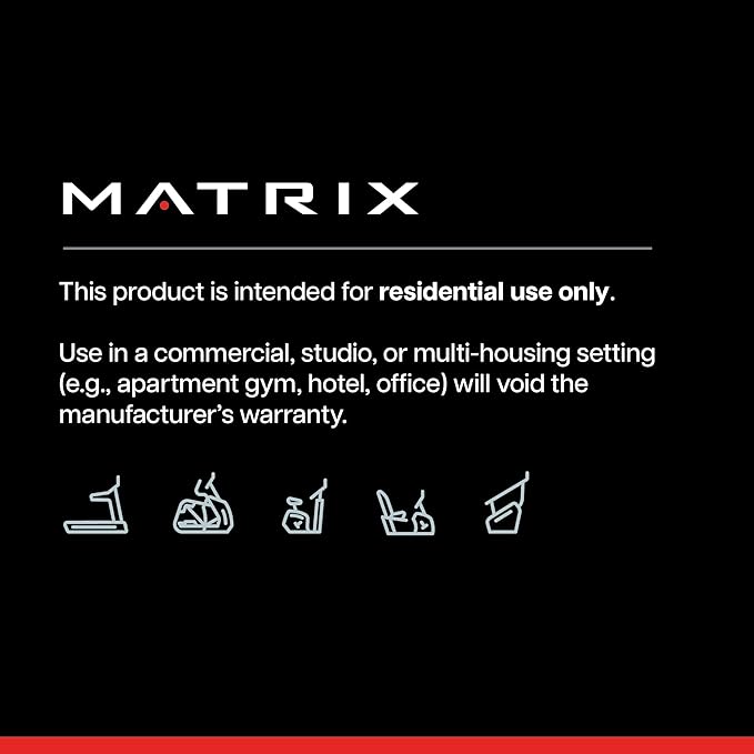 Matrix Fitness E50 Elliptical with XIR | 16" Touchscreen (WiFi+BT+HDMI) | Low Impact Workouts, Full Body Cardio, High Calorie Burn | Space Saving Compact Design, Suspension Elliptical