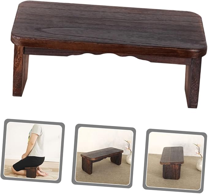 Mipcase Zen Meditation Chair Cushion Portable Folding Kneel Sit Stool Wooden Meditation Bench for Home and Church Use Ergonomic Support for Comfortable Sitting