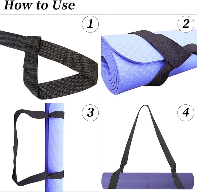 Tenalleys 1Pcs Adjustable Yoga Mat Strap Multi-Purpose Straps Easy-Cinch Yoga Mat Sling