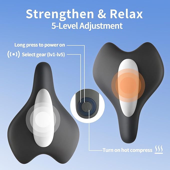 Kegel Exerciser, Remote Control Muscle Strength Trainer for Both Man and Woman, 5-Level Adjustment,Improves Muscle Endurance and Comfort