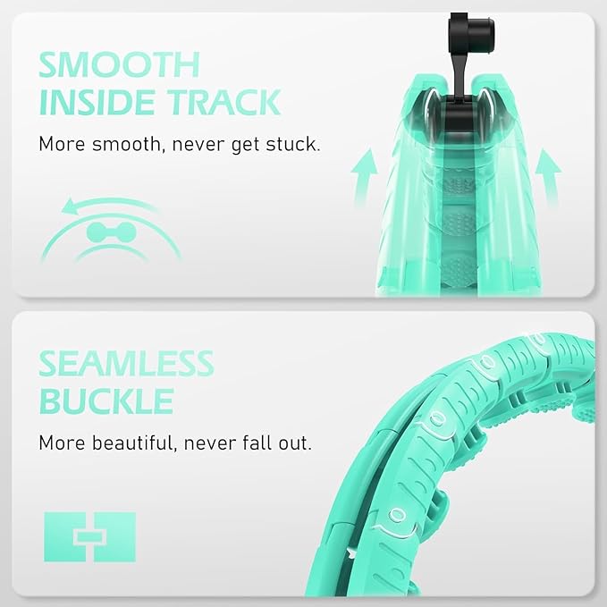 Weighted Hula Circle with 24/26 Links(51-56 Inch) for Adults Weight Loss, Infinity Fitness Hoop Plus Size, for Women Smart Exercise Equipment