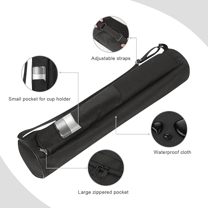 Yoga Mat Bag for Women & Men,Travel Yoga Gym Bag for 1/4" 1/3" Thick Exercise Yoga Mat,Fitness mat bag,sprot mat pouch