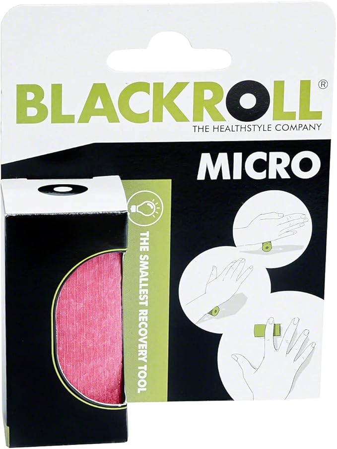 BLACKROLL - Micro Foam Roller, Small Deep Tissue Massage Tool for Feet, Hands, and Arms, Use for Travel, Exercise and Muscle Recovery and Plantar Fasciitis Relief, 6cm (2.3") x 3cm (1.2")