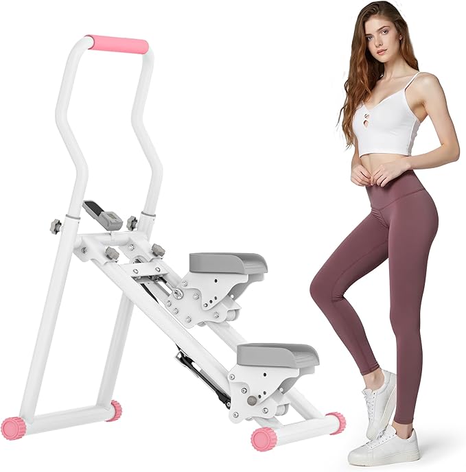 SogesPower Stair Stepper for Home Gym,Folding Vertical Stair Climber with Adjustable Handlebar & Pedals,Cardio Stair Master for Full-Body Workout,Climbing Exercise Machine for Women Men