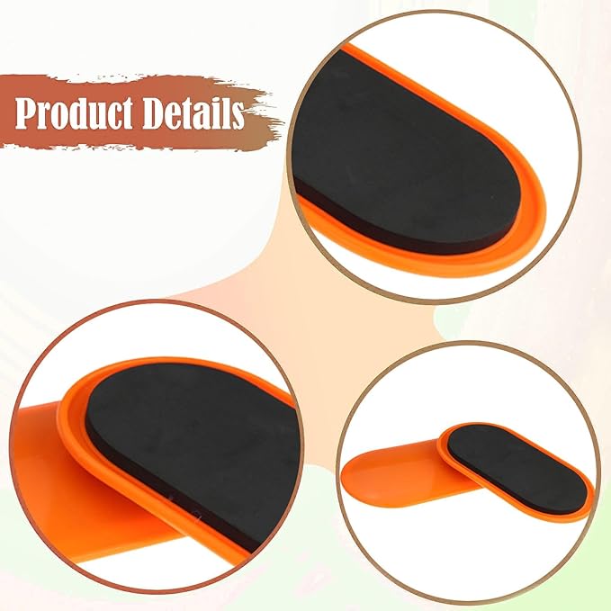 Core Sliders 2-Piece Set, Ab Pads for Beginner Home & Gym Workout, Portable Lightweight Sliding Discs for Dance Exercise