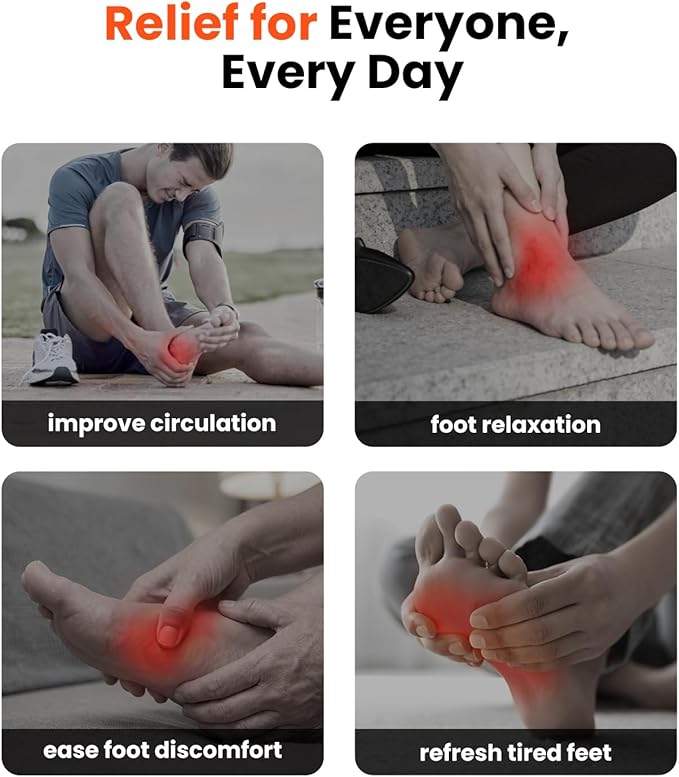 BOB AND BRAD Shiatsu Foot Massager with Heat and Remote,FSA Eligible HSA Deep Kneading Electric Feet Massager for Plantar Fasciitis, Fits US Size 12