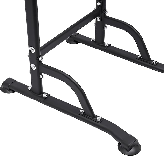 Power Tower Pull Up Bar and Dip Station, Adjustable Height Multi-Functional Home Strength Training Fitness Workout Station for Home Gym Strength Training Body Building Workout Equipment