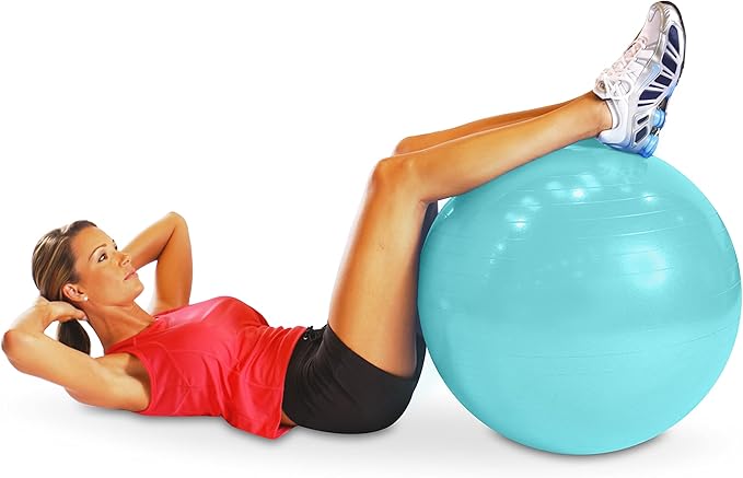 CAP Fitness Stability Ball Exercise Ball, 65cm, Teal