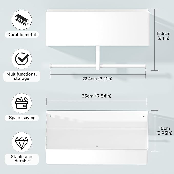 Home Gym Wall Storage, White Resistance Bands Rack Hanger Metal, Wall Mounted Fitness Bands Holder, Multi-Purpose Heavy Duty Workout Gym Storage Rack for Resistance Bands, Straps, Jump Ropes (White)
