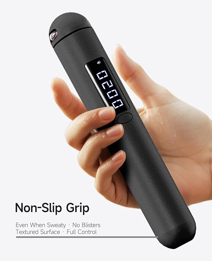 Smart Jump Rope | Accurate Calorie Tracking & 4 Training Modes | Adjustable Steel Wire Rope | Built-in High-Speed Bearings | Type-C Charging | Ideal for Fat Burning, Speed Training & Home Workouts