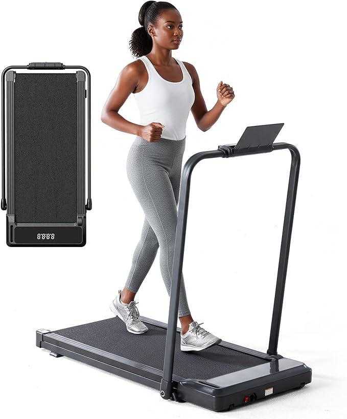 OLIXIS Walking Pad Treadmill for Home, Under Desk Treadmill for Small Space, Portable Design for Home Office Workouts, LED Display with Remote Control, Low Noise