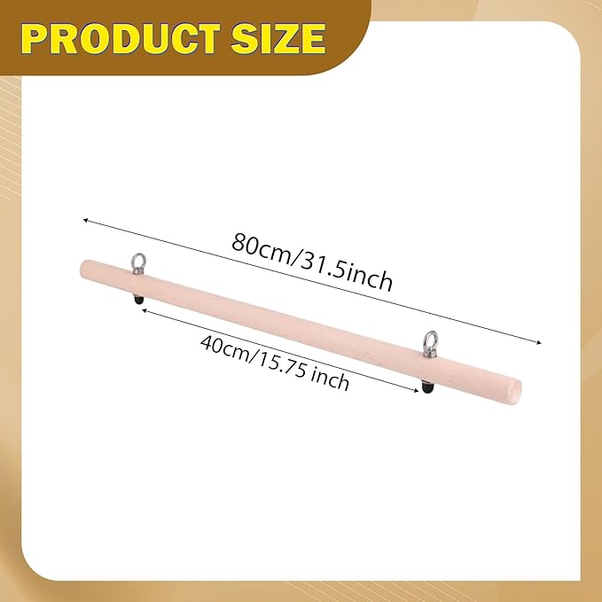 Resistance Bar Pilates Roll Down Bar with Wooden Exercise Pole for