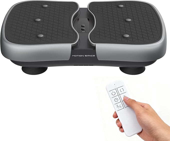 Portable Cordless Vibration Plate – Wireless, Rechargeable, 4 Speed Levels, for Body Massage, Relaxation & Circulation Boost