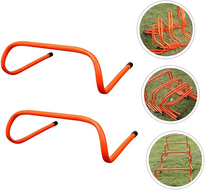 Lurrose 2pcs Plastic Training Hurdles 15cm Height Wear-Resistant Speed Agility Hurdles for Youth Football Soccer Running Training Equipment