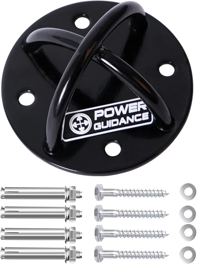 POWER GUIDANCE Wall and Ceiling Mount Bracket for Suspension Straps, Gymnastic Rings, Yoga Swings & Hammock Resistance Band Battle Rope
