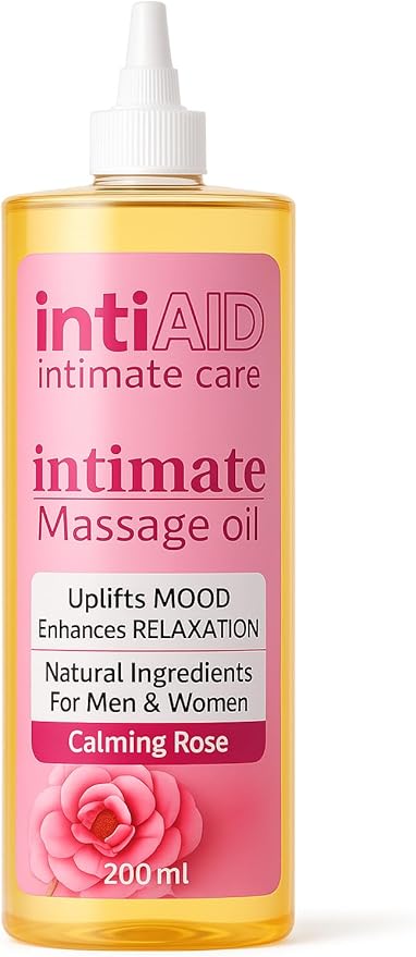 Intimate Body Massage Oil for date nights. Uplifts mood & Enhances Relaxation during Intimate Moments. Gentle & Natural Nourishing Ingredients like Jojoba, Almond Oil & Vitamin E - 7 Fl Oz
