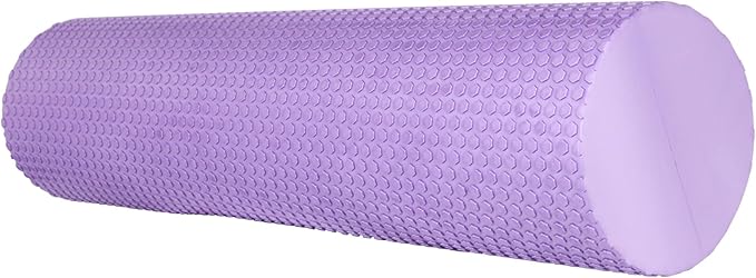 23.6″ Large Foam Roller – Solid High-Density EPP Yoga Column, 5.9″ Diameter for Full-Body Stretch & Myofascial Release, Excercise, Massage and Recovery (Purple)