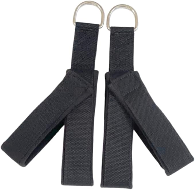 2Pcs Pilates Straps Reformer Straps D Ring Core Waist Back Leg Y Loops Fitness Straps Yoga Straps for Exercise Men Home Women