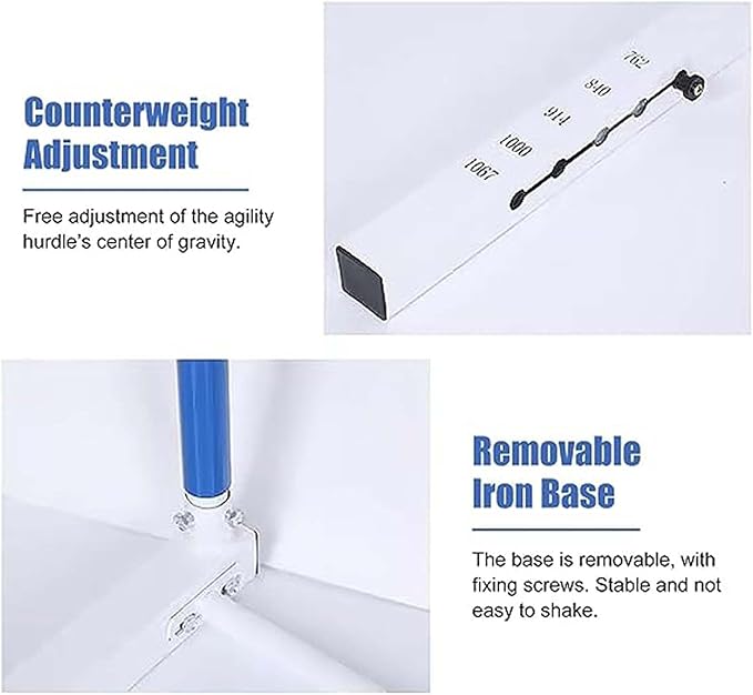 Height Adjustable Track & Field Hurdles, Sport Speed Hurdles Training Equipment for All Ages, Obstacle Courses and Drills Jumping Bar (3pcs 76)